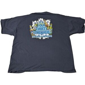 BIG DOGS IT'S FOUR THIRTY SOMEWHERE! (CLOSE ENOUGH) Men Big 5X Black  T-Shirt